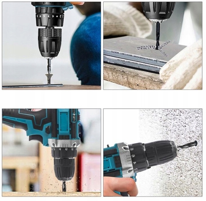 WIERTARKO-WKRĘTARKA AKUMULATOROWA 21V NIEBIESKA 2 AKUMULATORY 2 Ah +WALIZKA Napięcie (V) 21,6 V