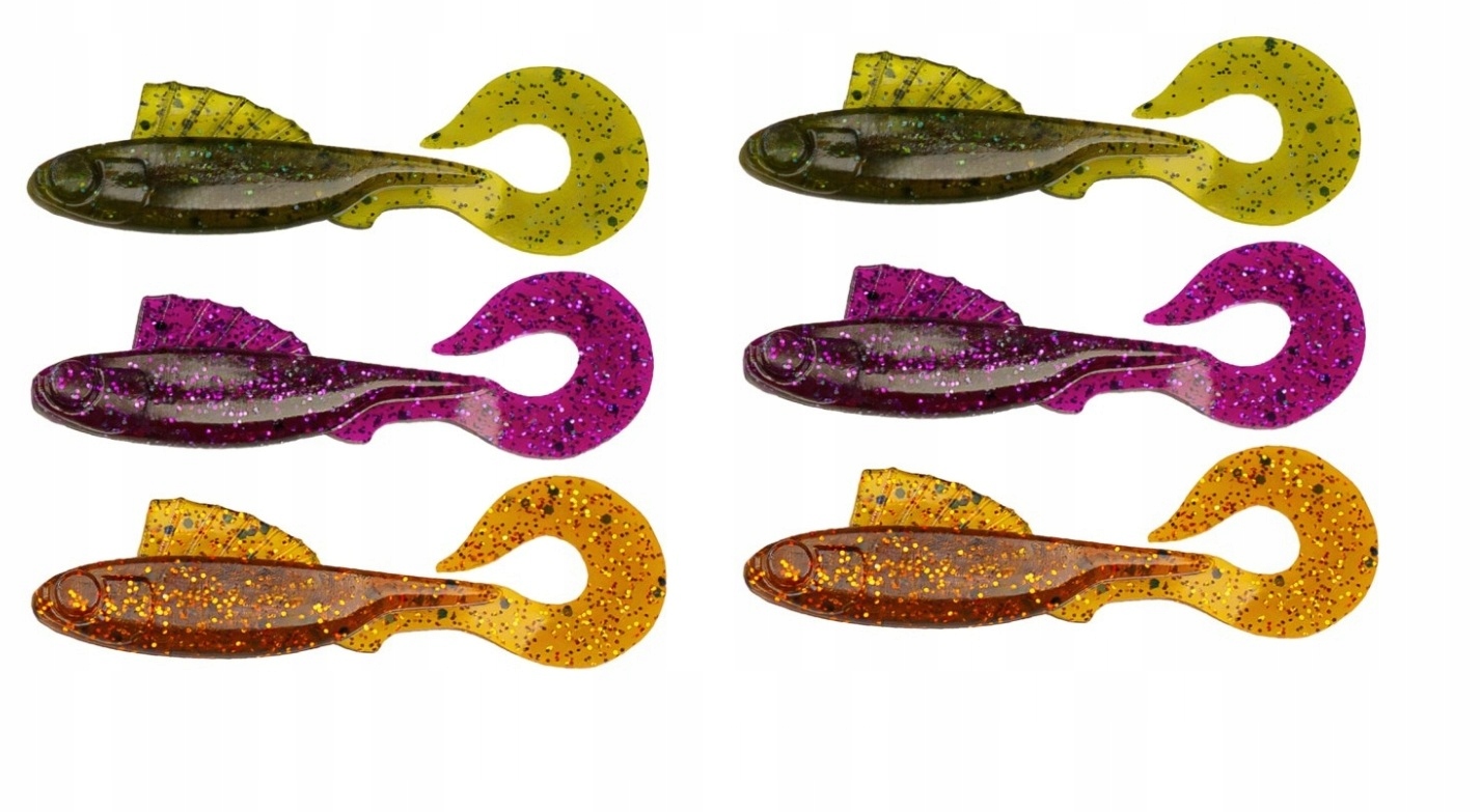 Perch Professor Flirty Twist 5 CM 6 Szt MIX Okoń, Pstrąg, Kleń