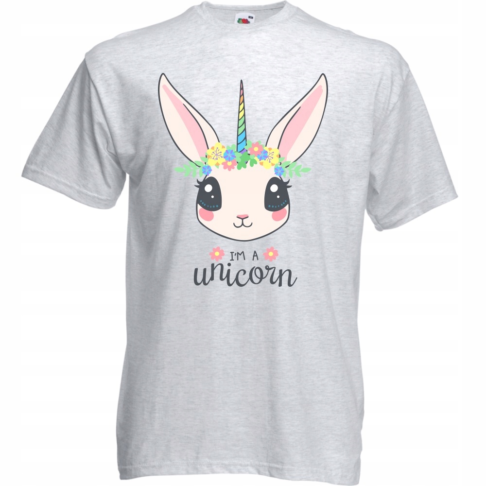 

Koszulka unicorn jestem jednorożcem XXL ash szara