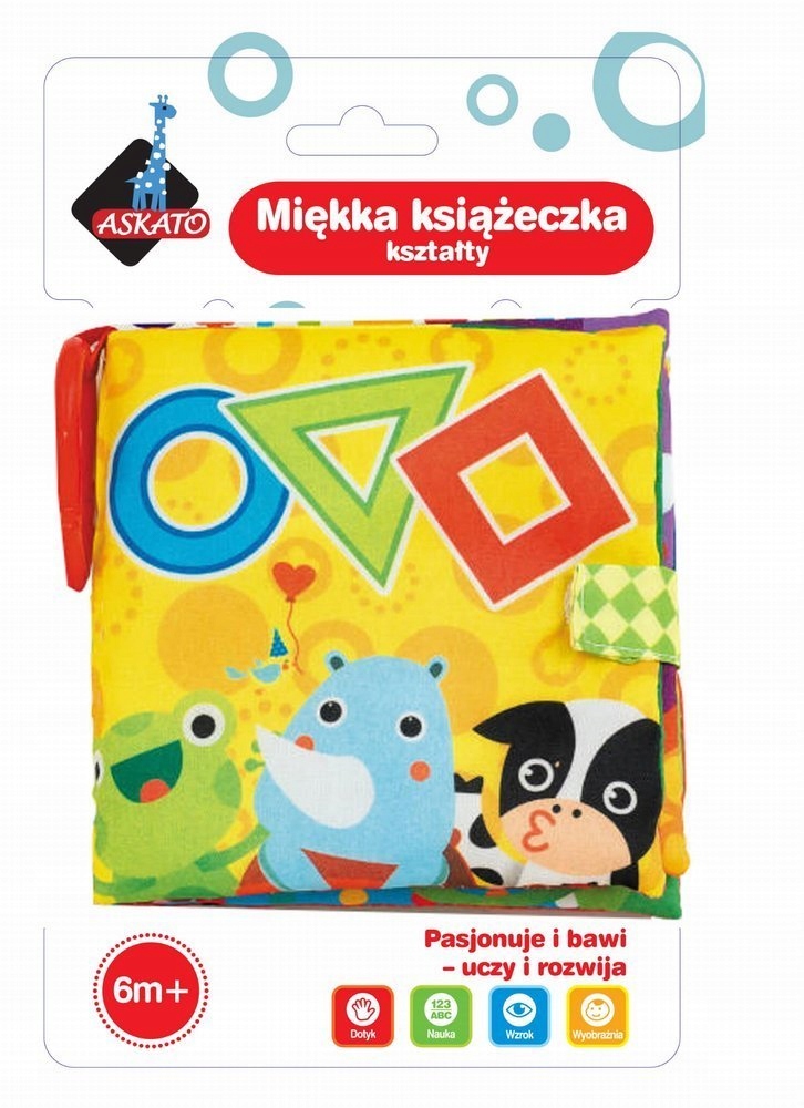 Miękka Książeczka Kształty Zwierzątka Szeleszcząca Piszczek Askato 10138 Kod producenta 101385