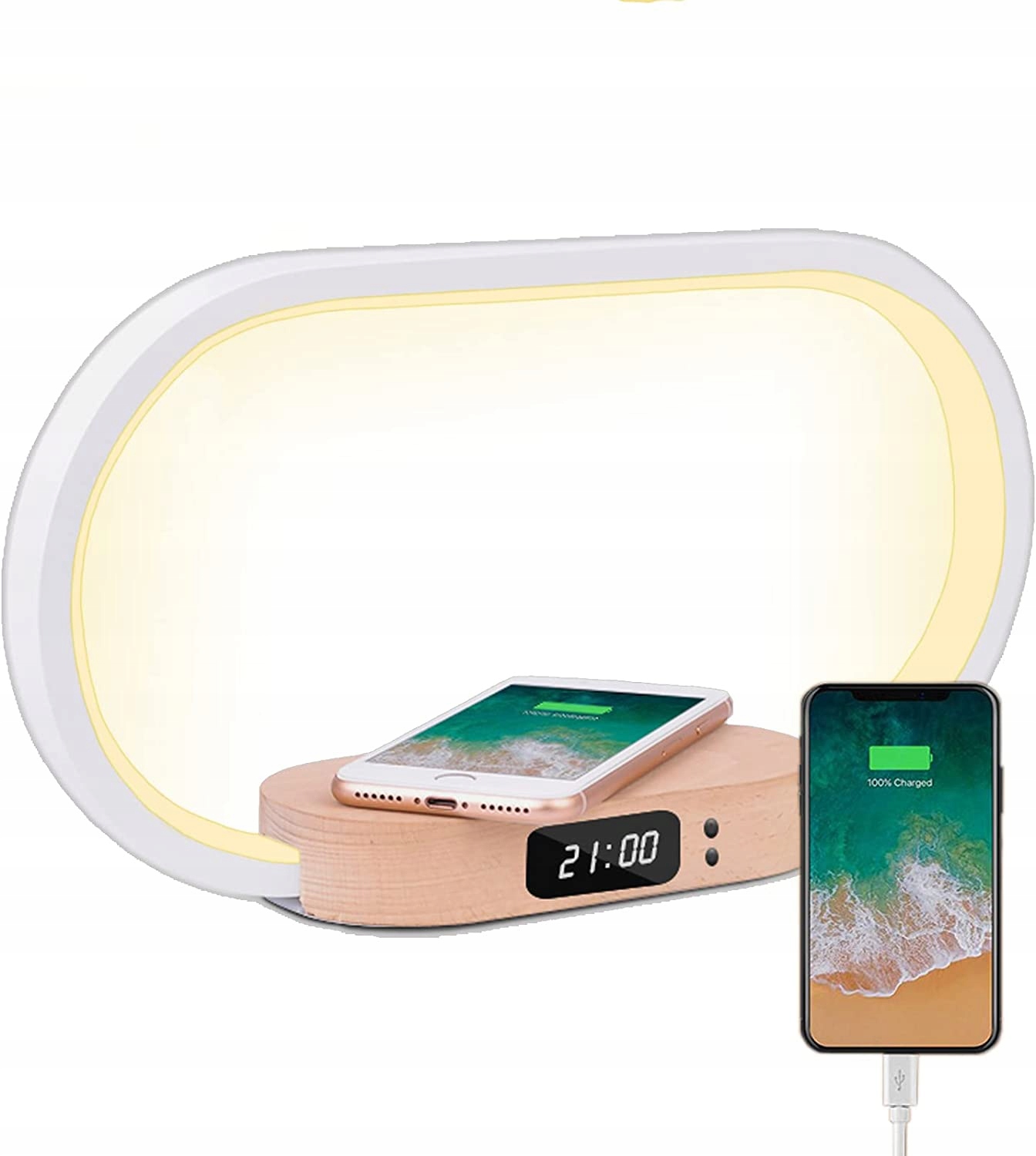 

Lampka Nocna Z Ładowarka Indukcyjna Bezprzewodowa