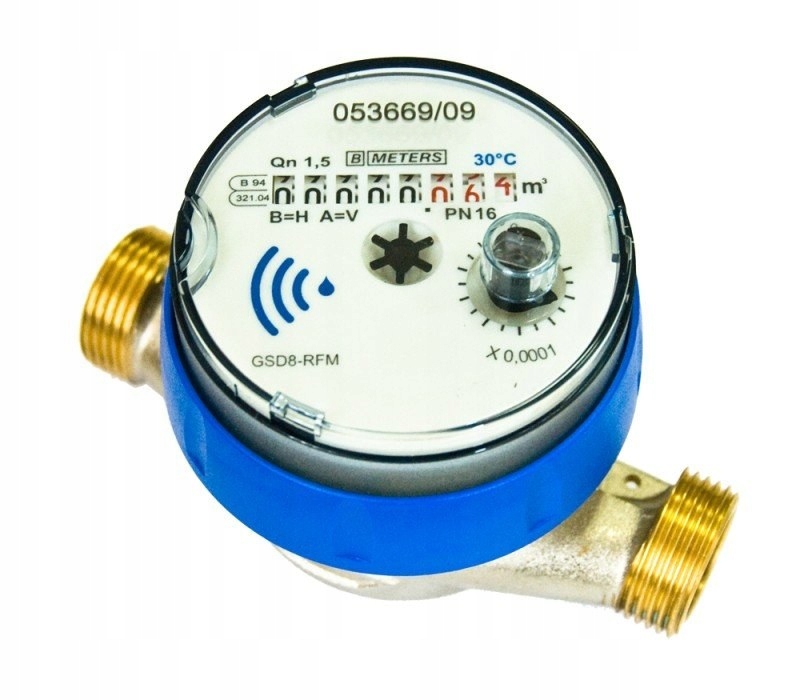 Wodomierz Bmeters GSD8-RFM, 3/4 cala DN20 4 m3/h zimna woda, przyłącze 1cal