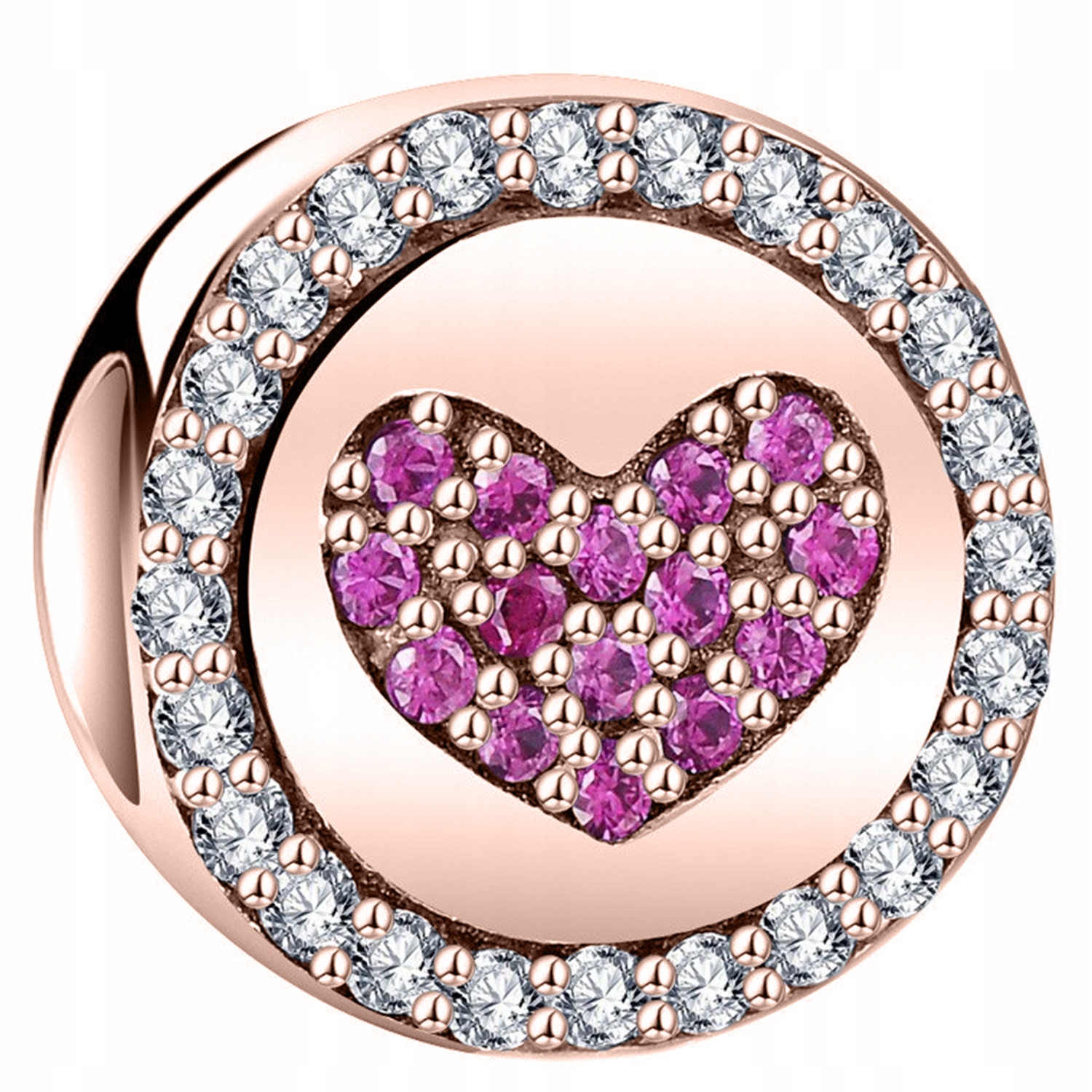 Přívěsek Srdce růžové zlato stříbro 925