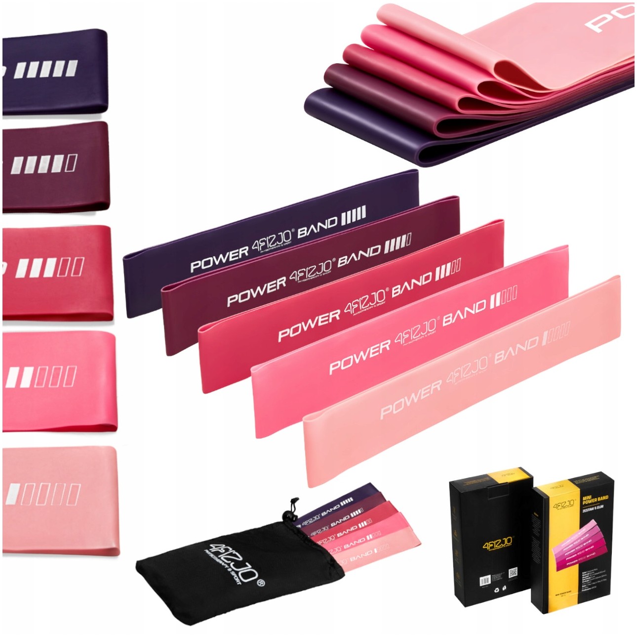 

Zestaw 5 Gum Do Ćwiczeń Mini Band 4FIZJO Fitness