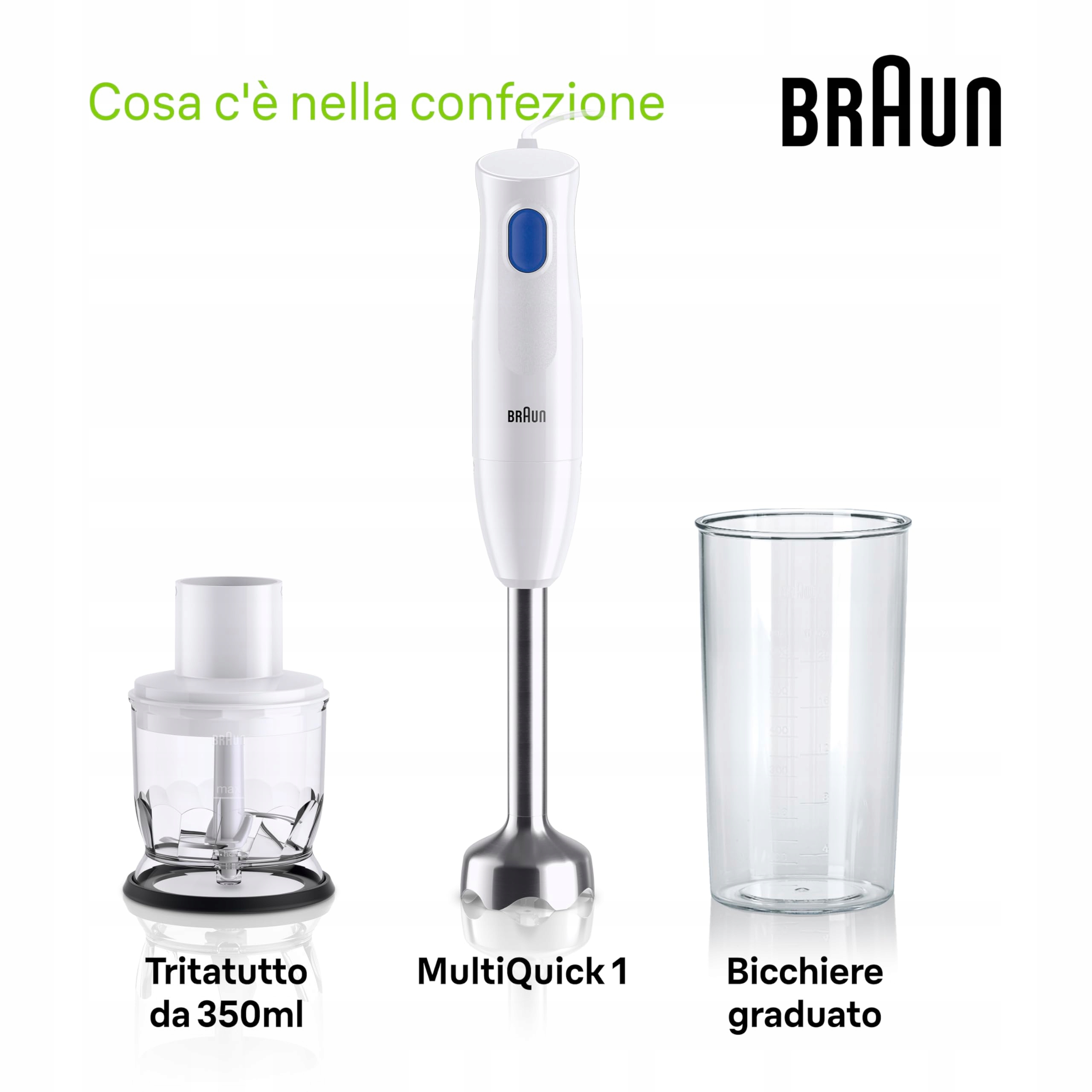 BRAUN Blender Ręczny Mq 10201M Wysoka Moc Ergonomiczny Design — miniatura 7