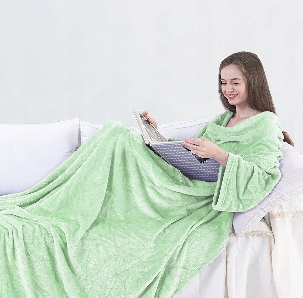 

Decoking Koc Z Rękawami Szlafrok Pusz Mięt 170X200