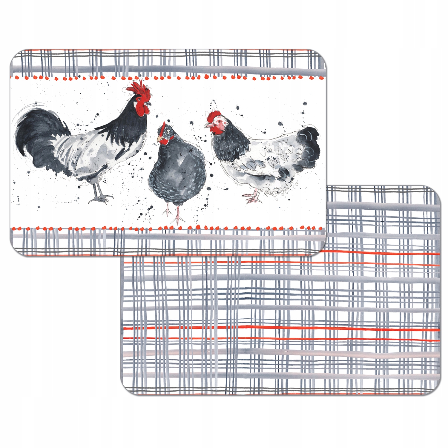 

Podkładki Maty na Stół Dwustronne Kury i Kogut