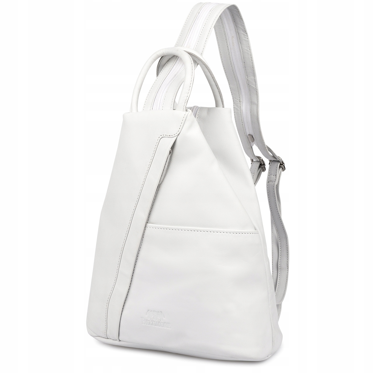 Batoh s ikonickým italským ramenním popruhem, bílý batoh Beltimore