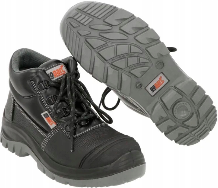 SKÓRZANE OBUWIE MĘSKIE OCHRONNE BUTY ROBOCZE Z NOSKIEM BHP ANTYPRZEBICIOWE