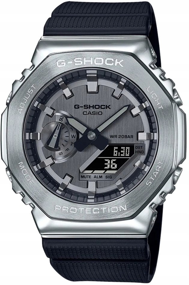 Zegarek męski G-shock GM-2100-1AER-MAN czarny sportowy wstrząsoodporne