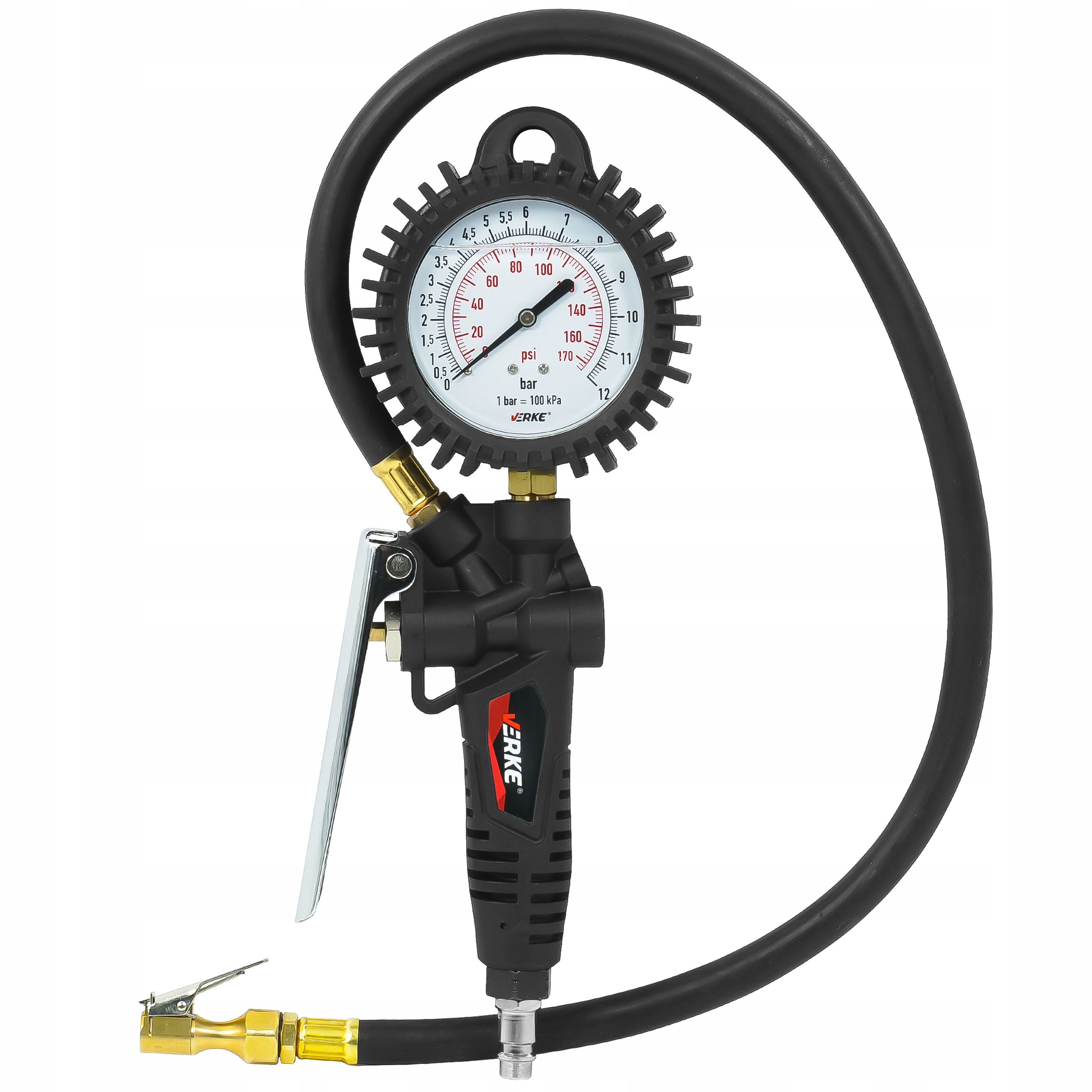 PISTOLET DO POMPOWANIA KÓŁ OPON PNEUMATYCZNY Z MANOMETREM KOMPRESORA POMPKA Kod producenta V81267