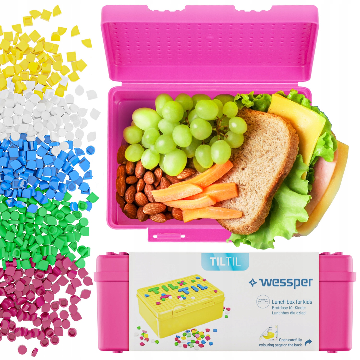 

Lunchbox Pojemnik Dla Dzieci Różowy Rose Klocki