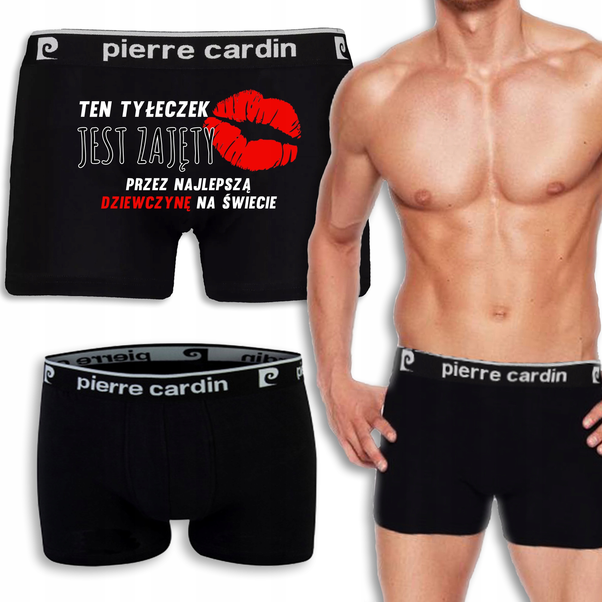 

Bokserki Czarne Na Walentynki Zajęty XXL