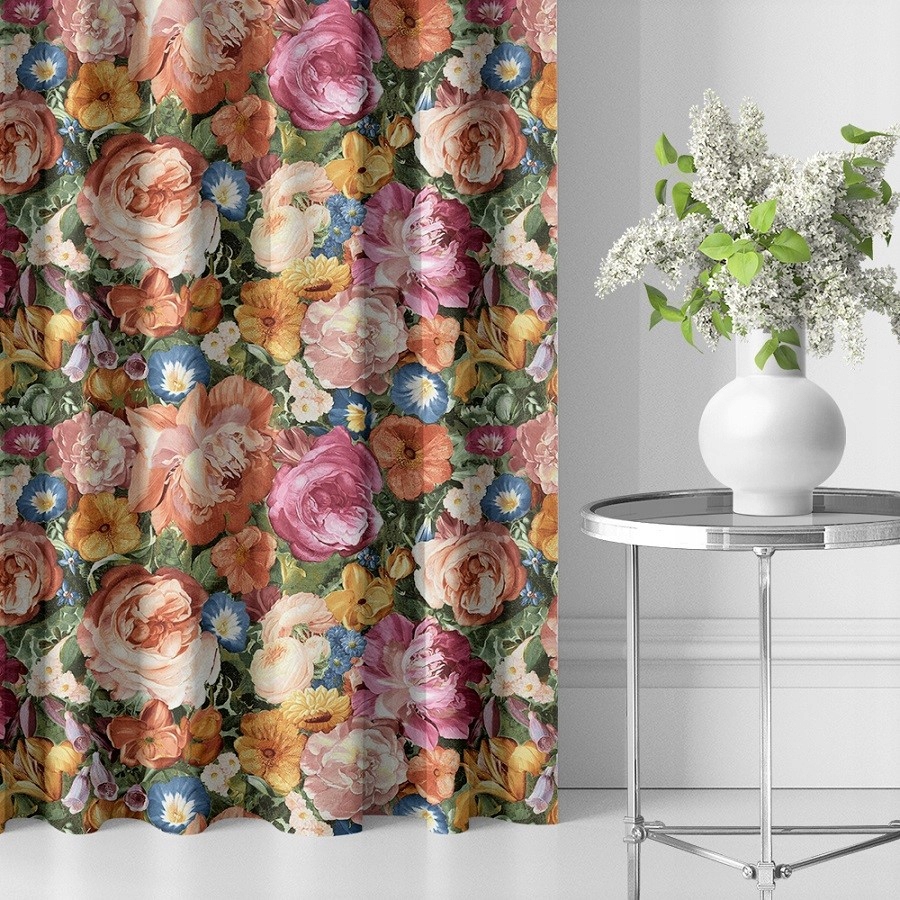 ZASŁONY LIŚCIE 150x320 FLOWERS BEIGE TAŚMA Na Wym Stan opakowania oryginalne