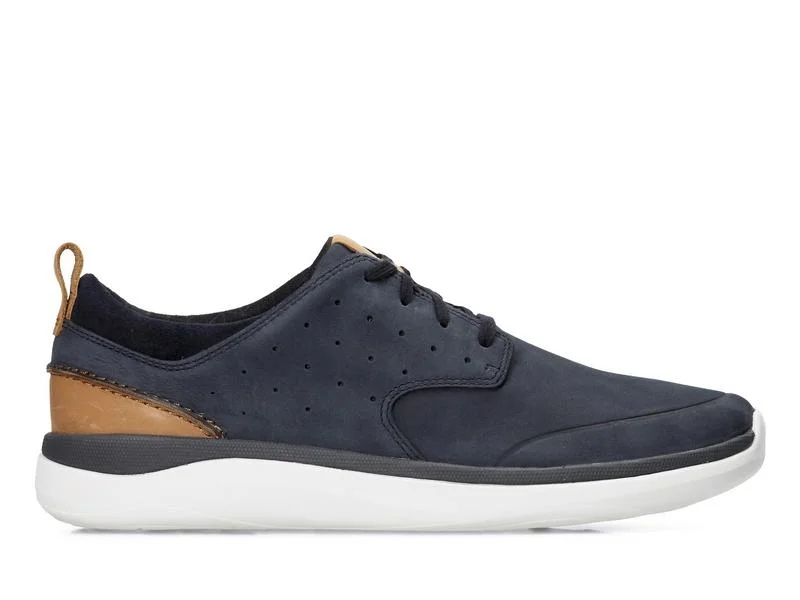 Clarks Pánské polobotky Garratt Lace velikost 40 modré, kožené