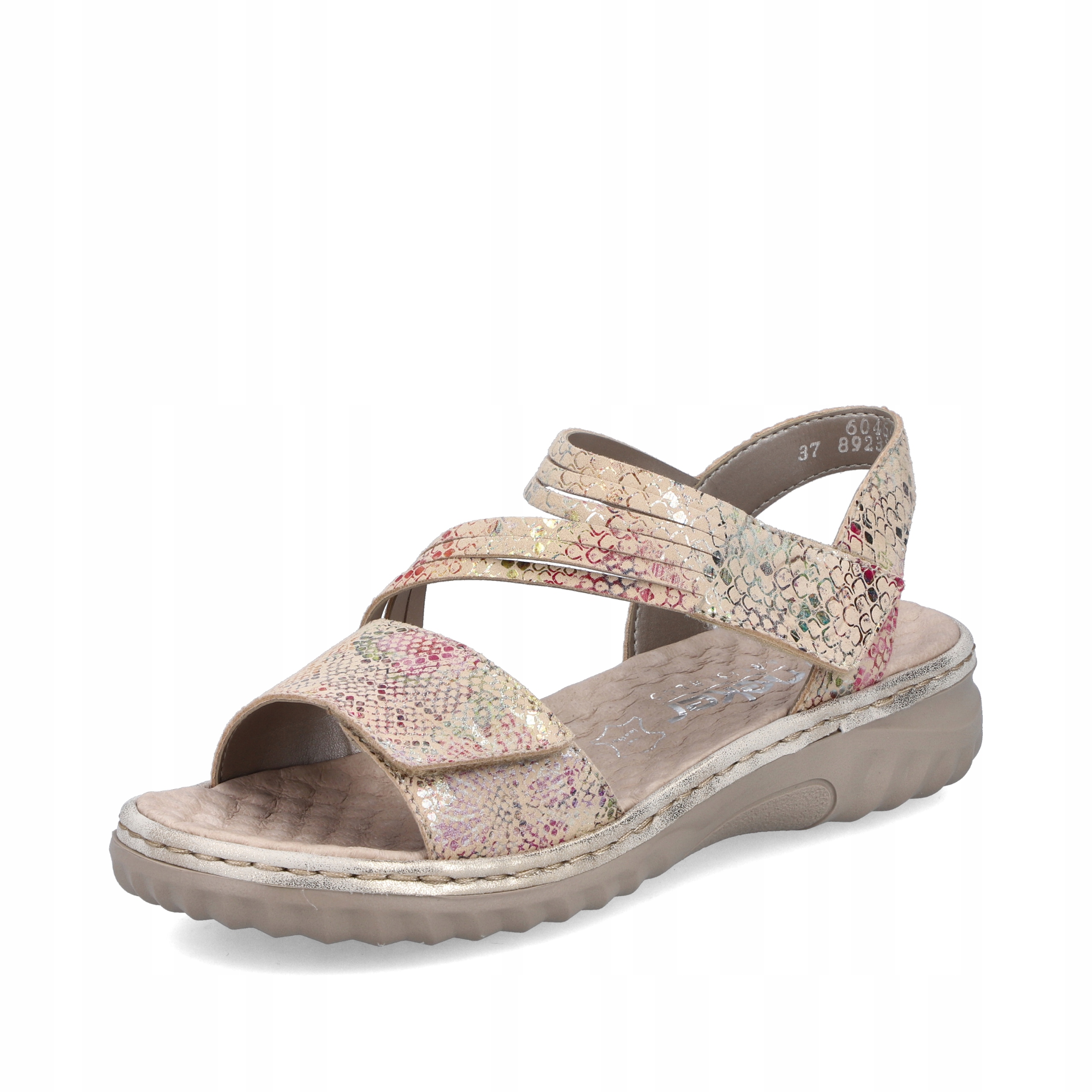 Rieker Antistress Dámské Sandály Na Suchý Zip, Kožené, 60464-90, vel. 39