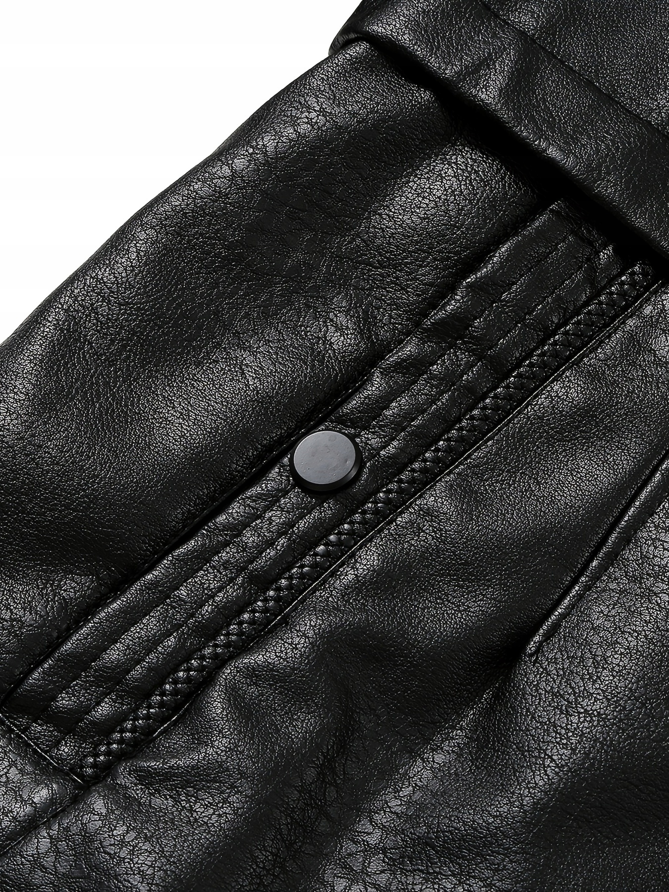 ELEGANCKI MĘSKI PŁASZCZ SKÓRZANY ZIMOWY JELIENNY Zapięcie guziki