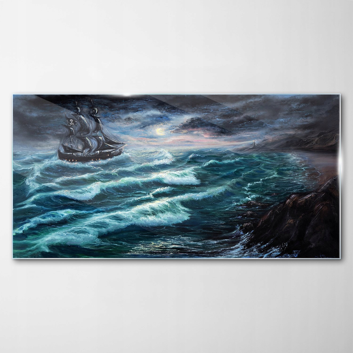 

Obraz Szklany Dekor Ocean Piraci Sztorm 100x50