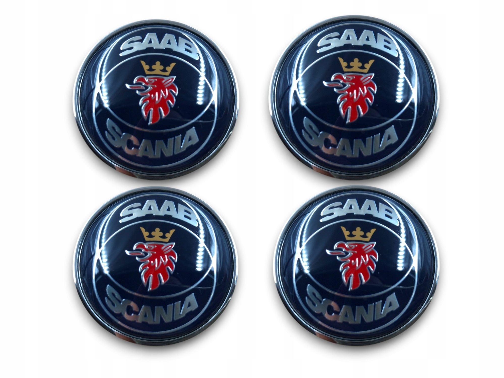 Kapsle Na Ráfky 50 MM Tmavě Modrá Dračí Červená Pro Scania Saab