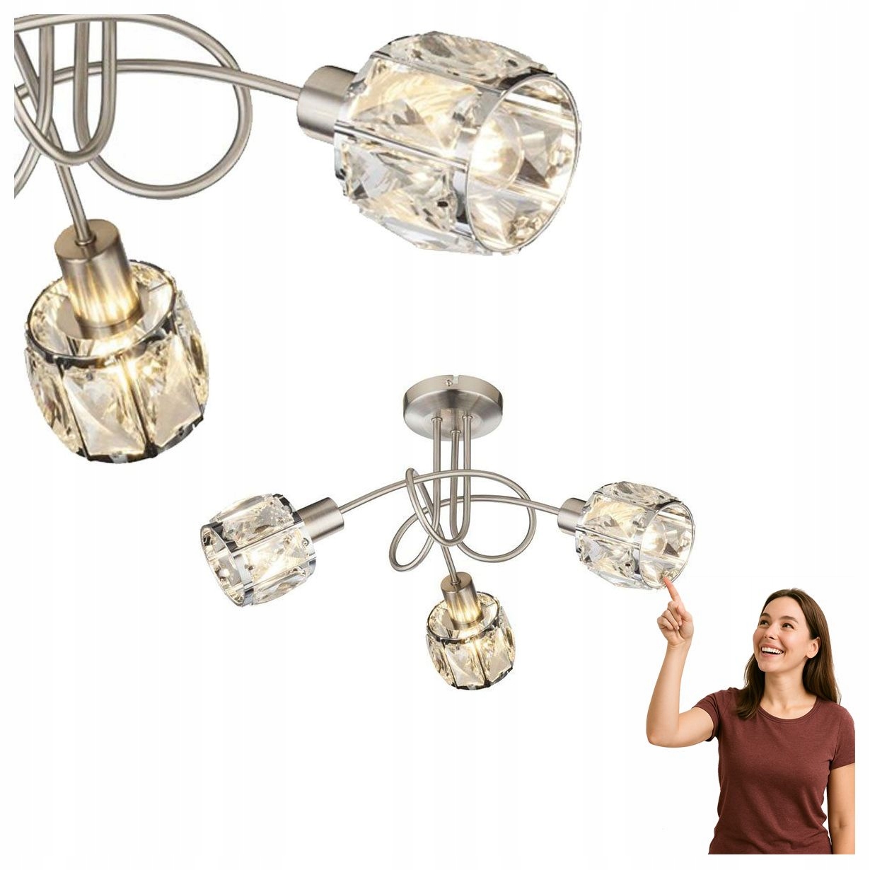 Stropná lampa Kris 54356-3 Globo