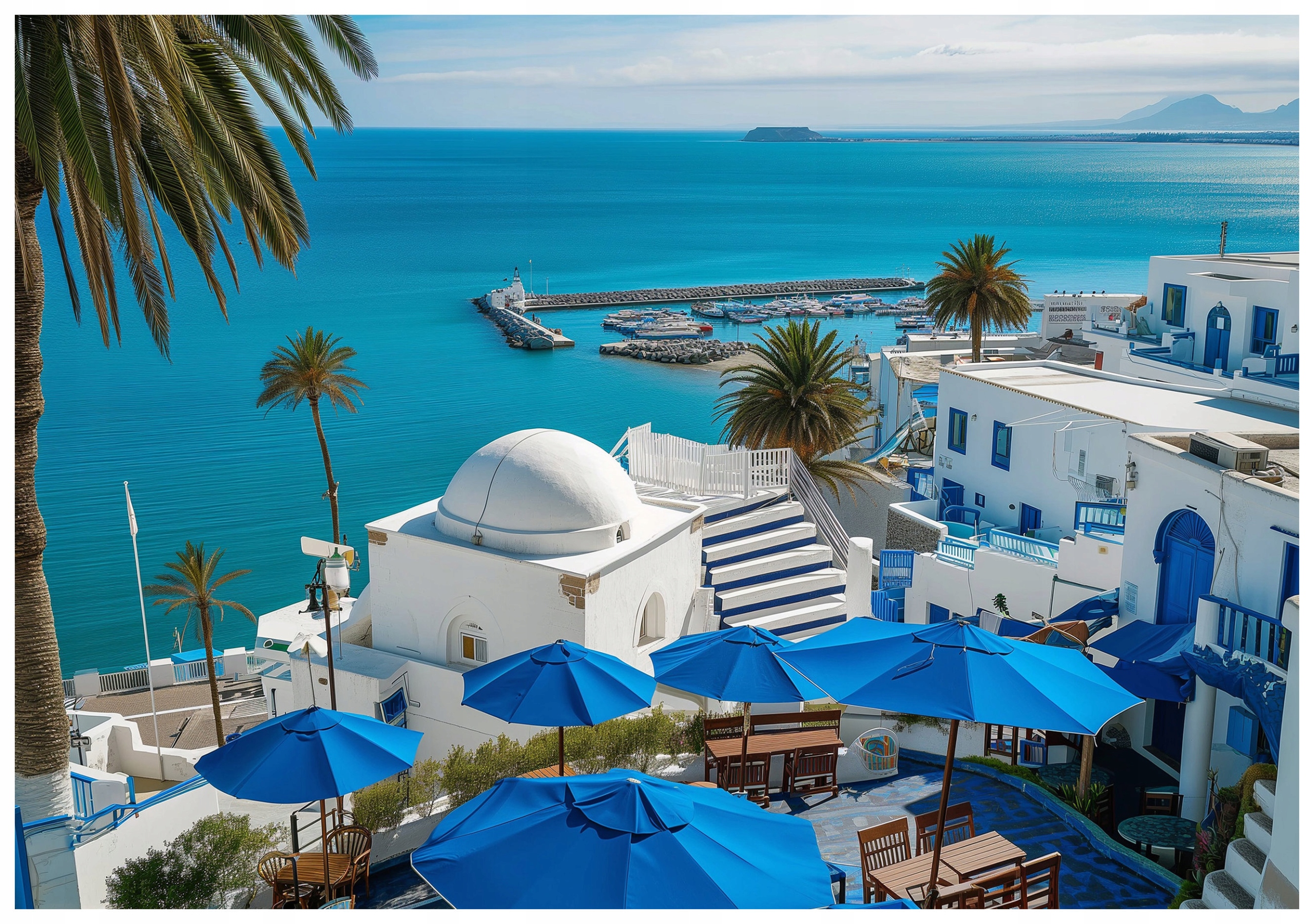 Fototapeta Středomořské sny dovolená na terase 350x250 lepidlo