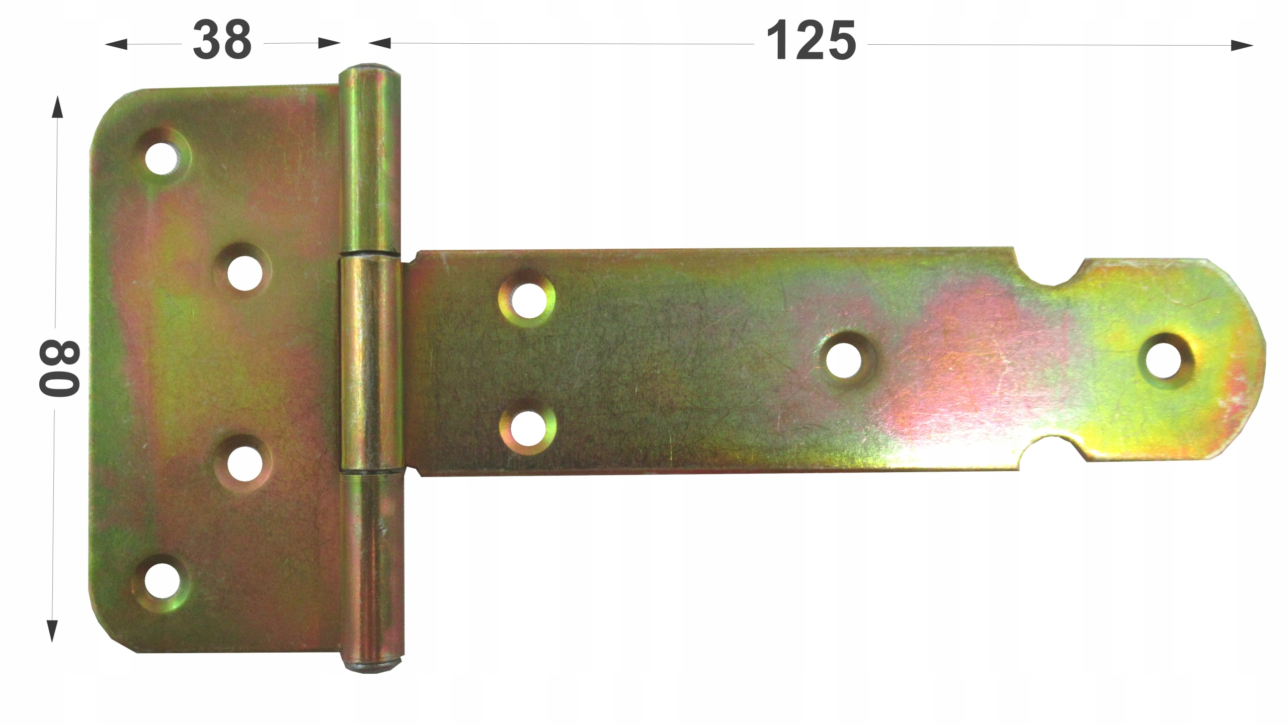 ZAWIAS BUDOWLANY ALTANOWY DO BRAMY DRZWI OZDOBNY 125 ZŁOTY ZAOKRĄGLONY Kod producenta za125ozdzłzaokrag