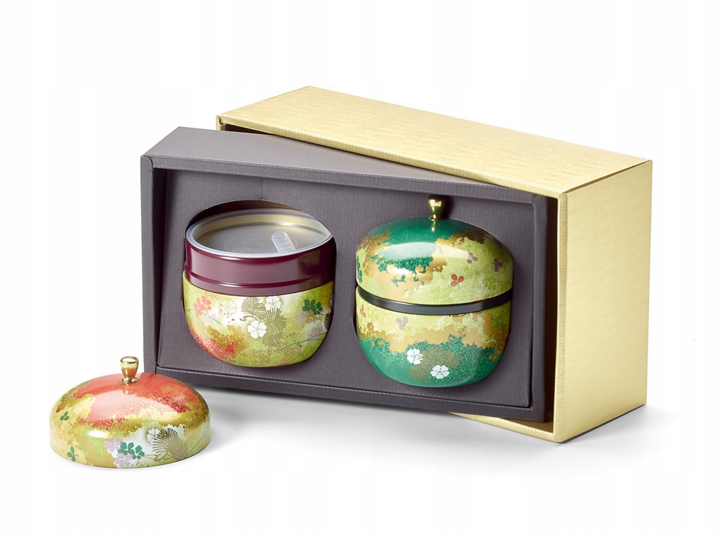 Dárková sada Ozdobné plechovky „Haruki“ 2x 100 g