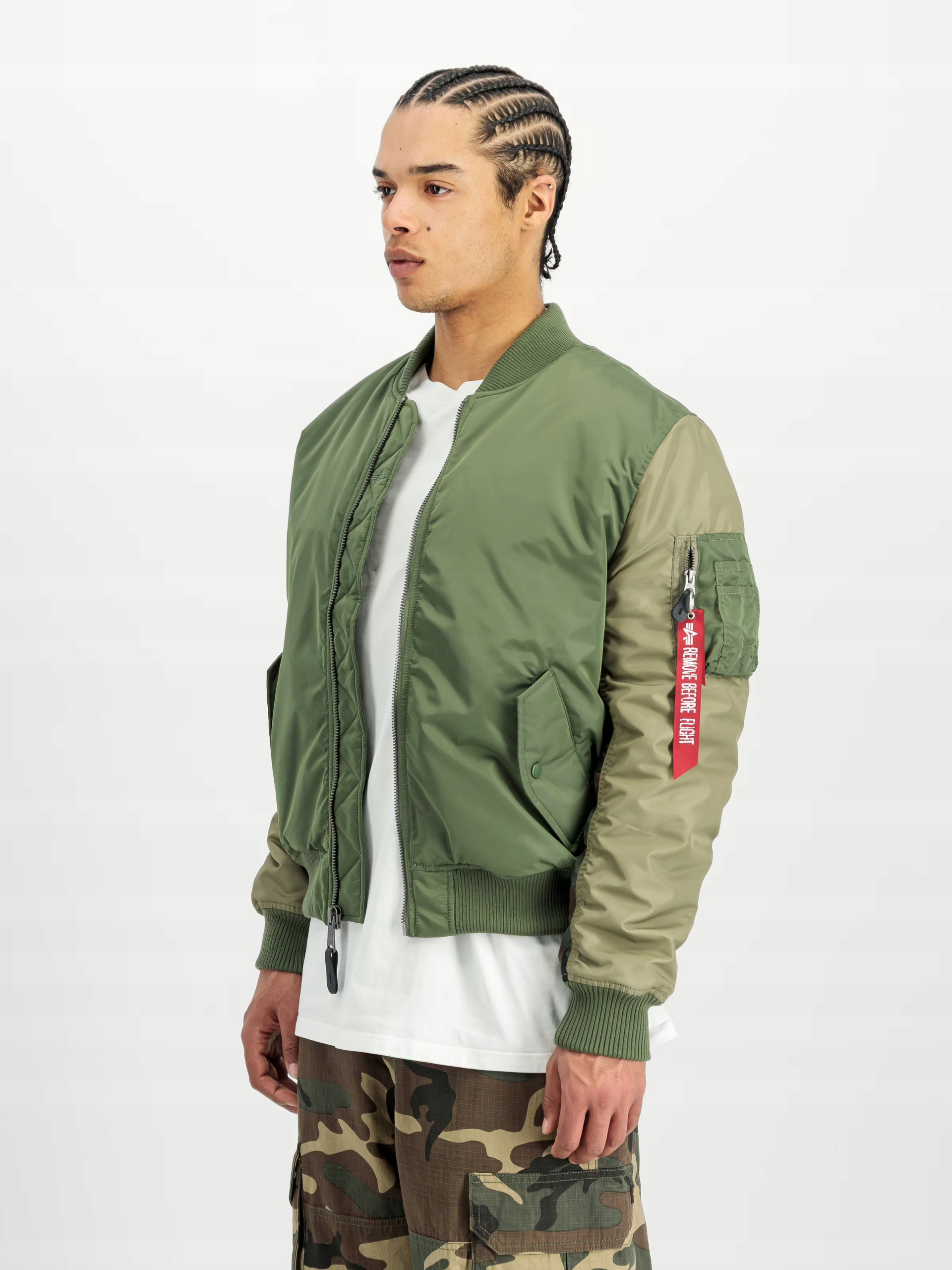 Alpha Industries pánská bomberová bunda bez kapuce MA-1 Camo Back Embroidery