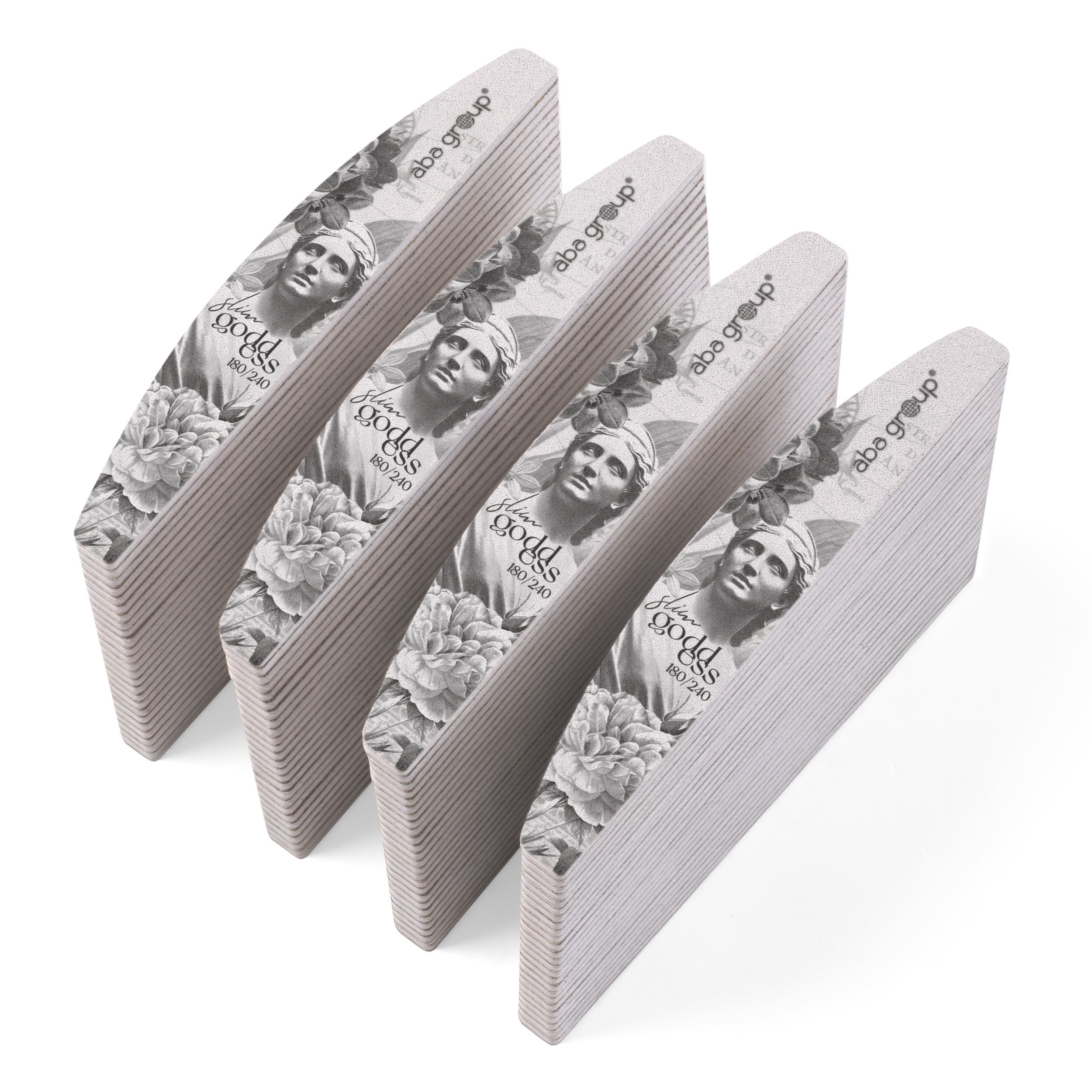 pilník na nehty Loďka 180/240 Slim Sada 100 ks Goddess Aba Group