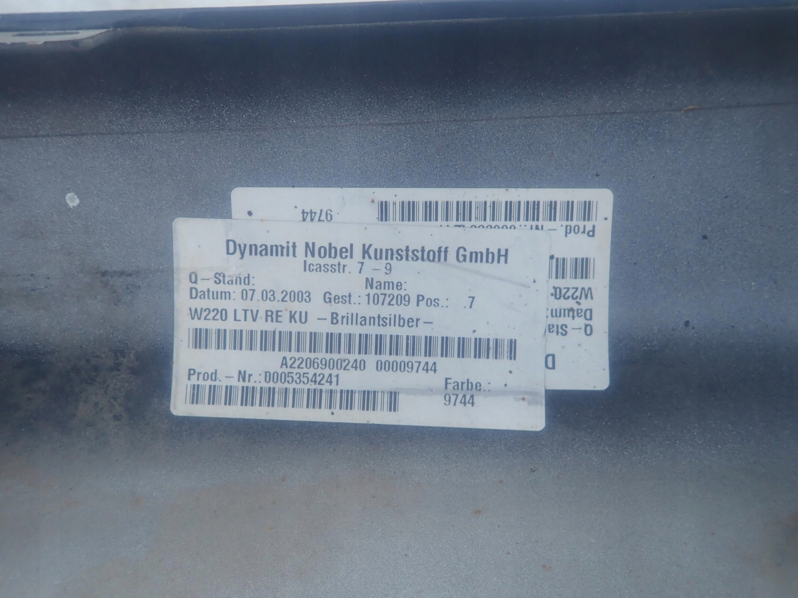 MERCEDES S-KLASA W220 threshold right moulding threshold