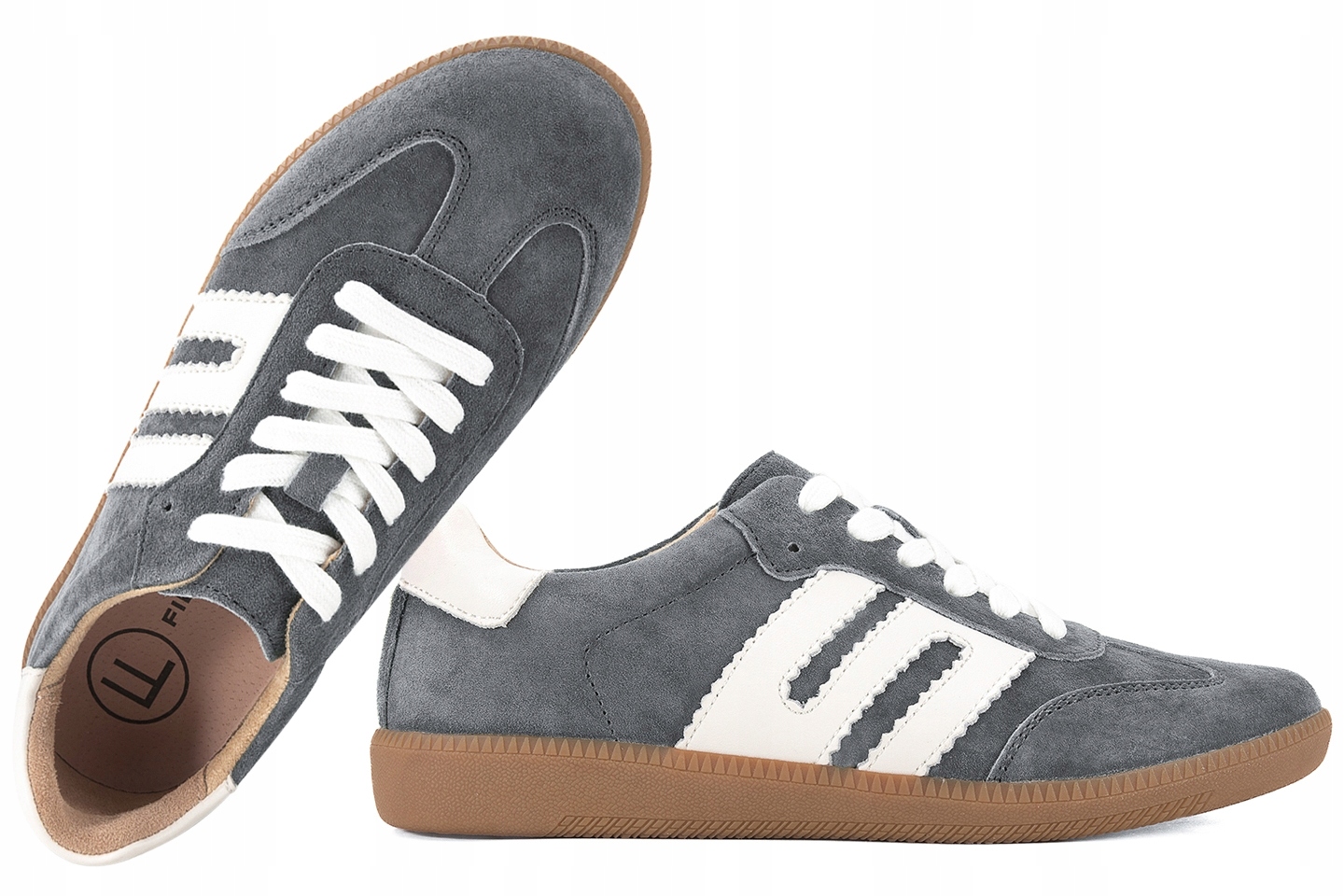 Filippo DP7492 Dámské Polobotky Sportovní Kožené Tenisky šedá 37