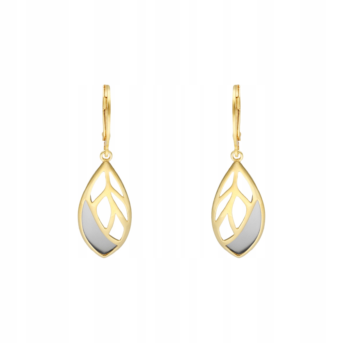 Stříbrné náušnice slzy titan stříbro pozlacené