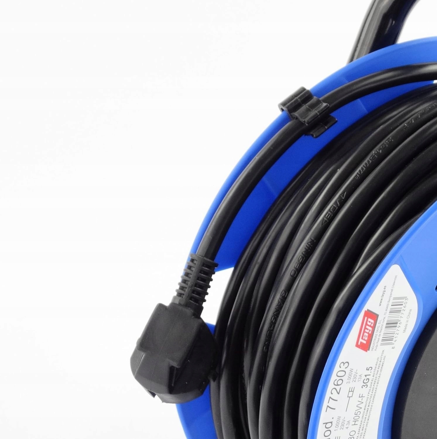 TAYG Przedłużacz Elektryczny 25m Niebiesko-Czarny Rozsuwany — miniatura 4