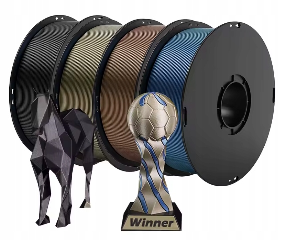 Sada filamentov Anycubic Pla Metal 4kg Black Blue Cooper Champagne