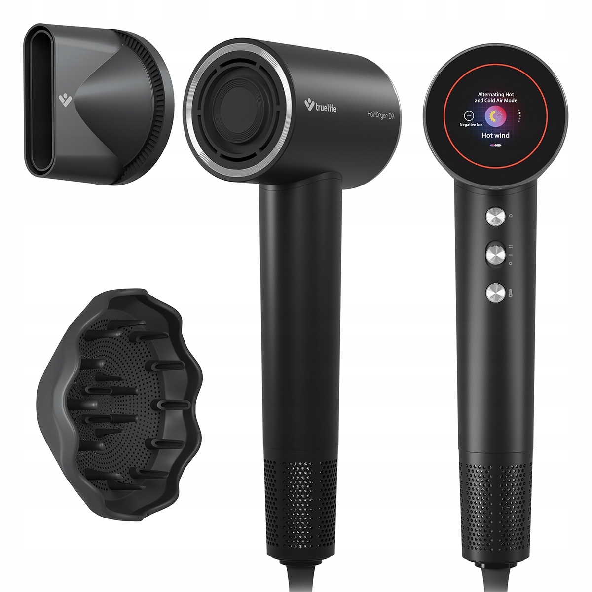 Sušič vlasov Ionizácia Difuzér Led displej Magnetické nástavce