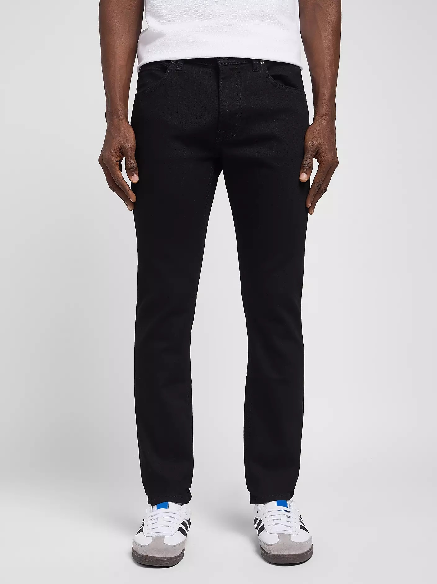 Lee Pánské džíny Luke Slim Tapered W28 L30 Clean Black L719HFAE Černé