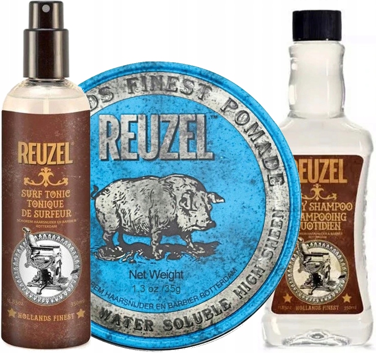 

Reuzel Zestaw Blue szampon, surf tonic i pomada