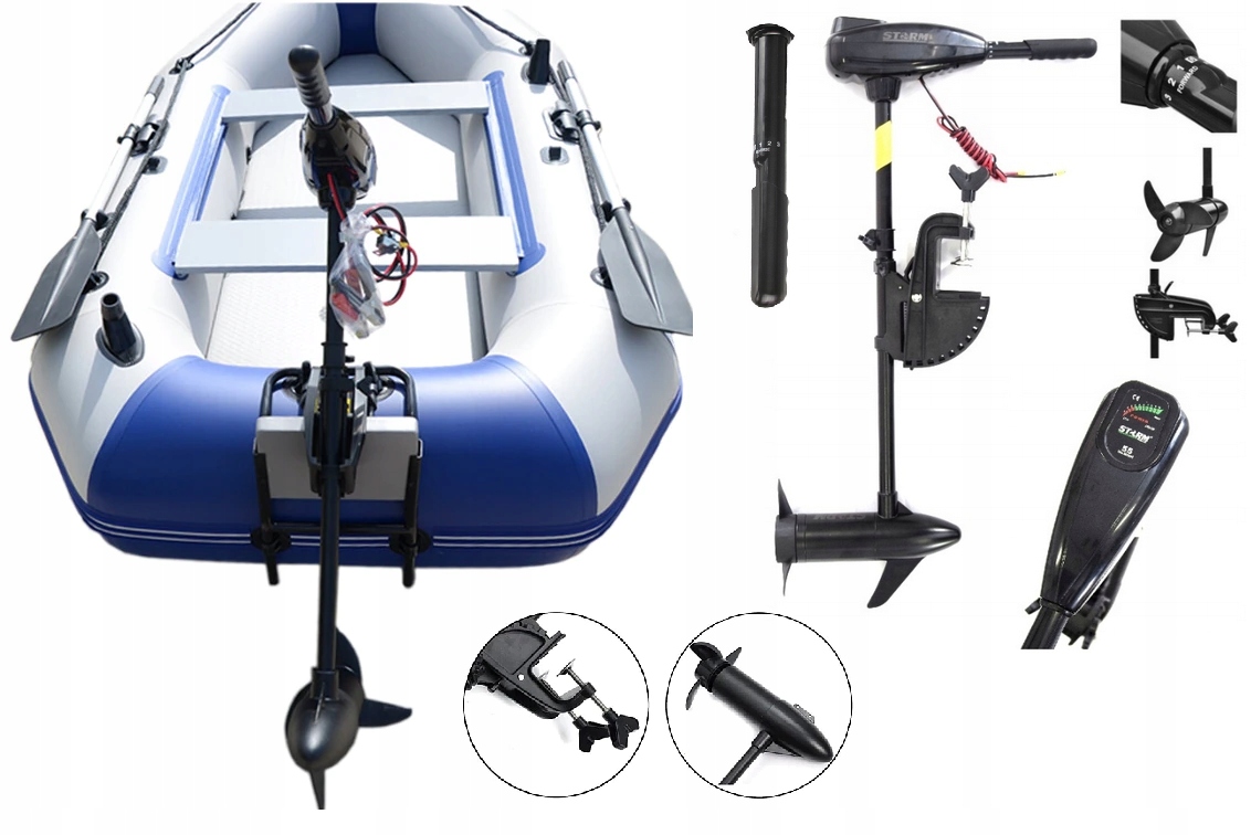 Silnik Zaburtowy Elektryczny 624W 55LBS 12V Storm N55