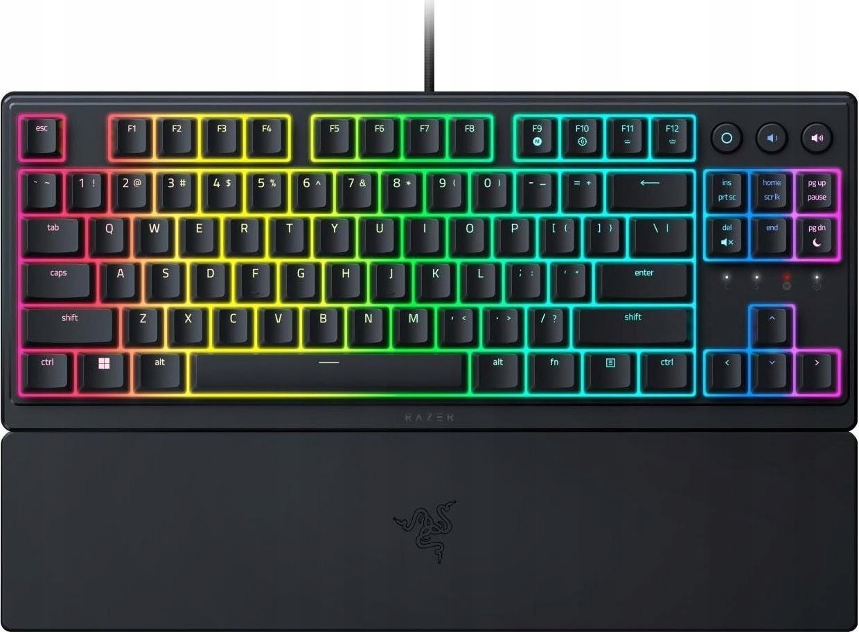 Klawiatura gamingowa hybrydowa Razer Ornata V3 TKL RGB podświetlenie czarna