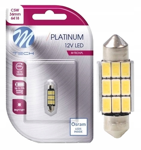 

Żarówka C5W Led 36mm Canbus Dioda Biała