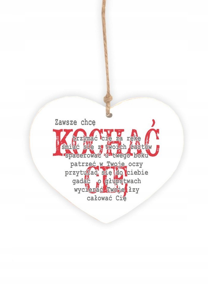 

Drewniane Serduszko Z Napisem Zawsze Chcę... Walen