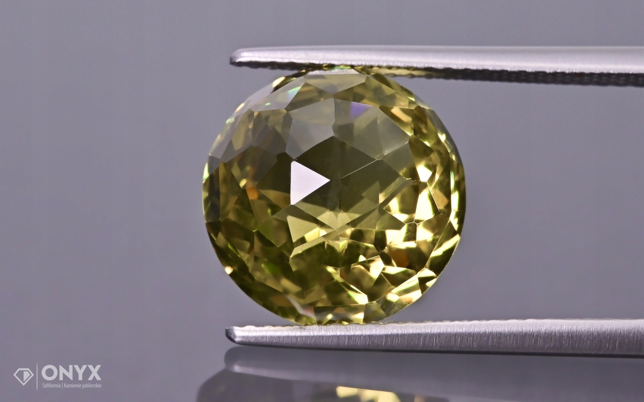 Křemen lemon fazetovaný kulatý fi 12 mm