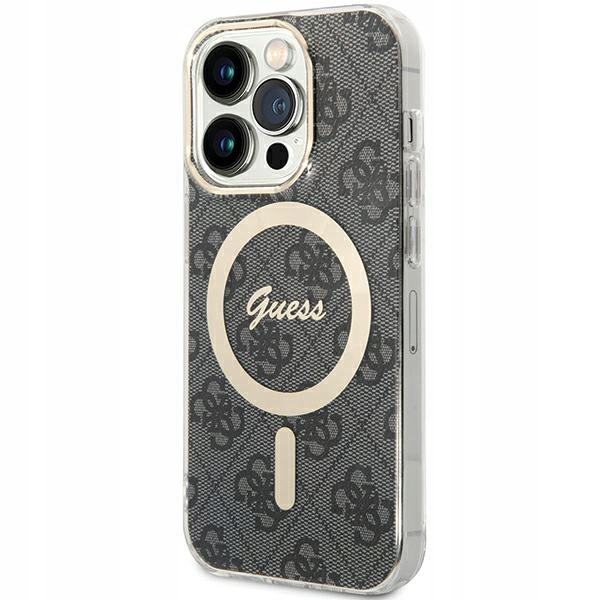 Etui Guess GUHMP15LH4STK Hardcase IML 4G MagSafe do iPhone 15 Pro czarny