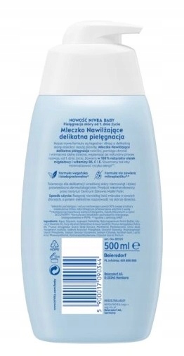 NIVEA Baby Mleczko Nawilżające 500ml Marka Nivea Baby