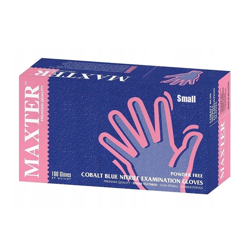 

Rękawice Nitrylowe Maxter Cobalt Blue S 10x100 szt