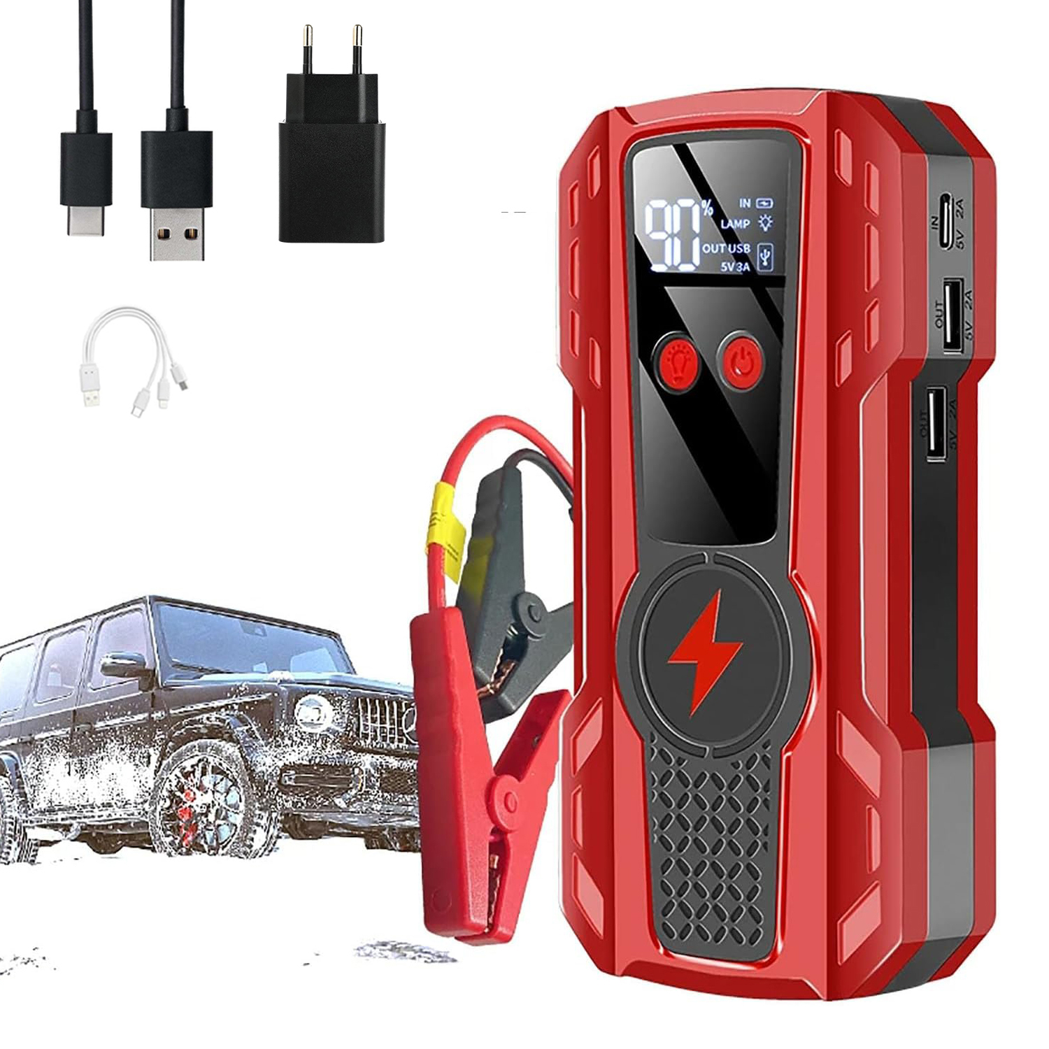 Všestranný Startér Startování Booster Výkonný Automobilový Powerbank