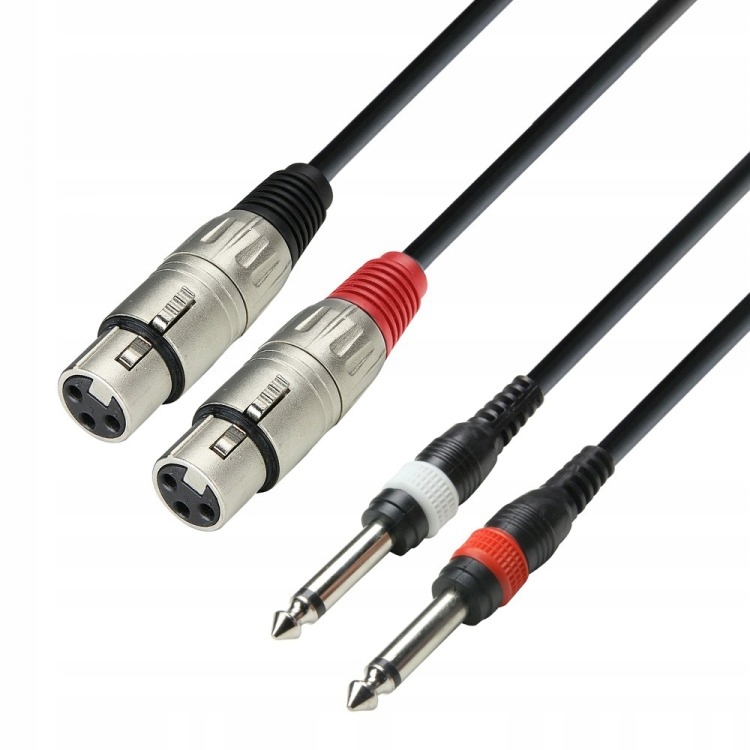 Kabel XLR - jack 6,3 mm Adam Hall K3TFP 3 m