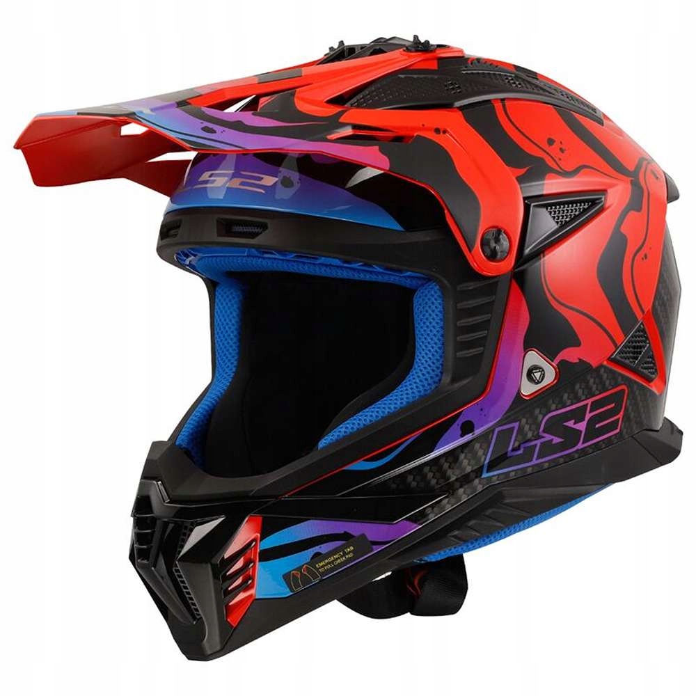 LS2 MX708 Fast II Wash Red-06 XL off-road enduro cross atv štvorkolka
