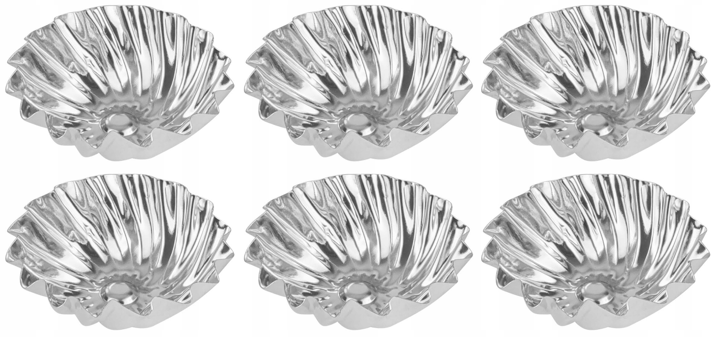 foremki babeczki Twist  6szt.  metalowe fi-65 — 7