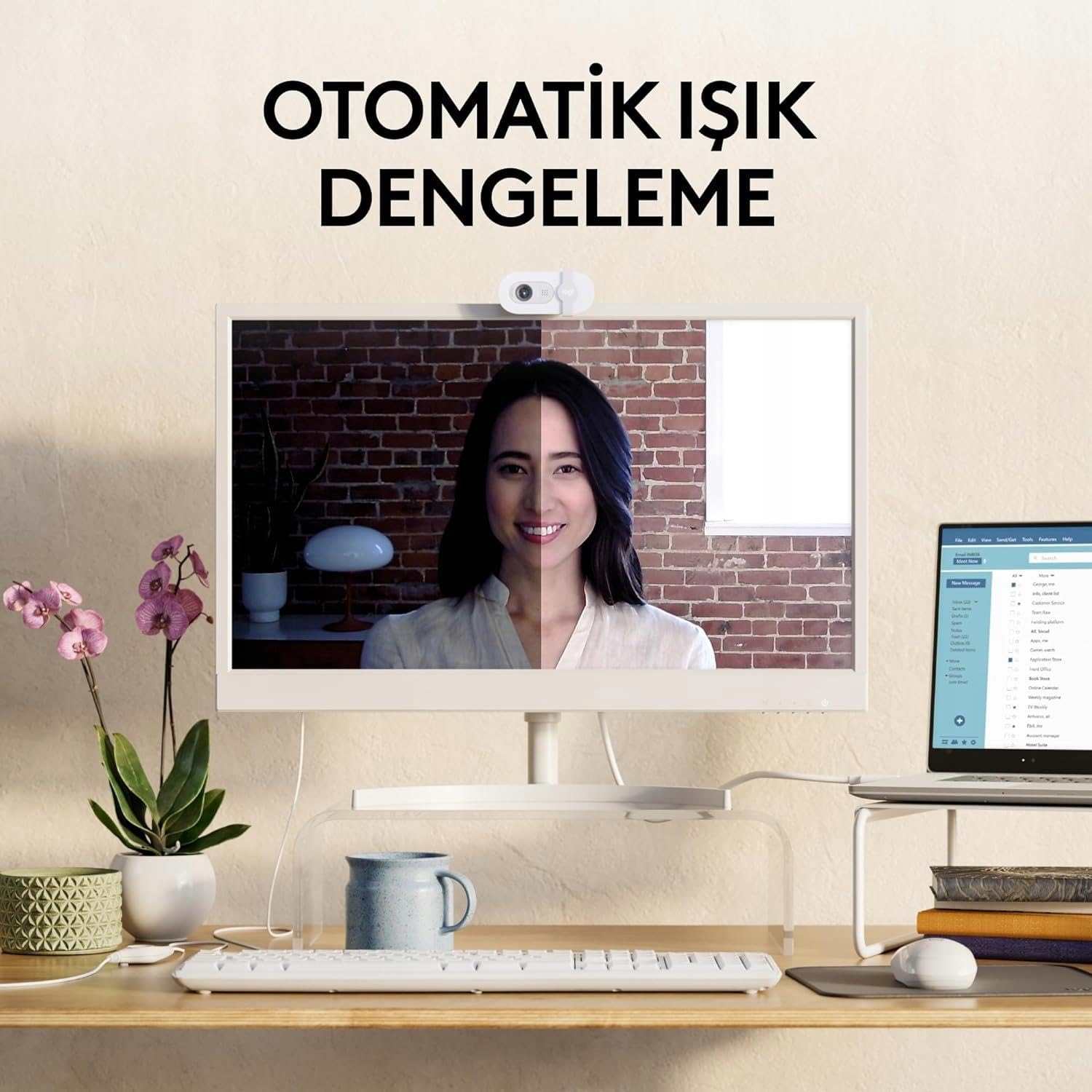 LOGITECH Brio 100 Kamera Full HD Mikrofon USB-A Do Wideokonferencji — miniatura 2